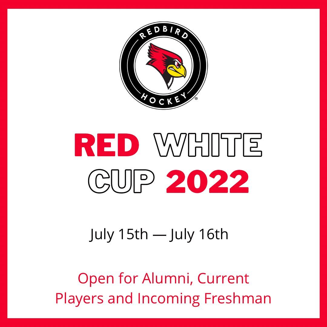 We’re just one month away from our annual Red White Cup. The tournament is only available for alumni, current players and incoming freshman. Feel free to come out to the Bloomington Ice Center to watch your Redbirds starting at 6:10 on Friday! 

#hereforgood #rollbirds